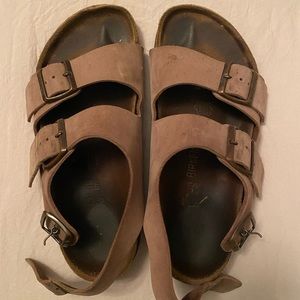 Tan Milano Birkenstocks (38)